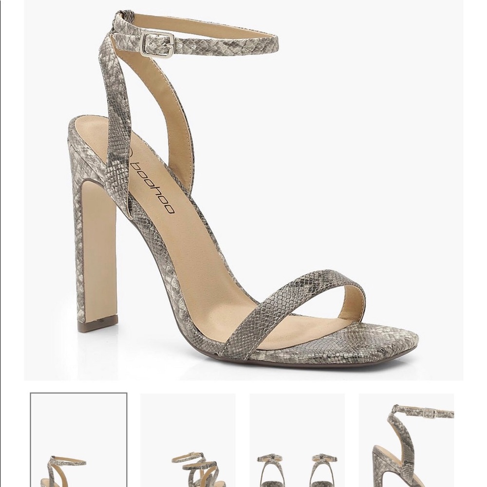 Snake print heel